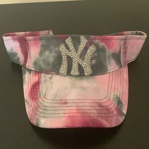 Pink Tile Rhinestone New York Visor (Brand New)